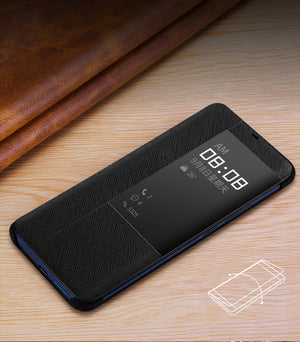 TDG Luxury Smart Genuine Leather Flip Case Slim Protection Phone Case Bag