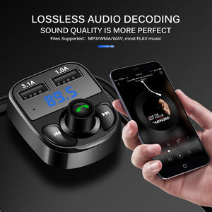 TDG  Bluetooth Car FM Audio Transmitter Dual USB Car Charger