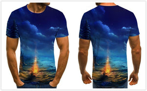 TDG 3D Printed Starry Sky Earth and Nature T-shirt