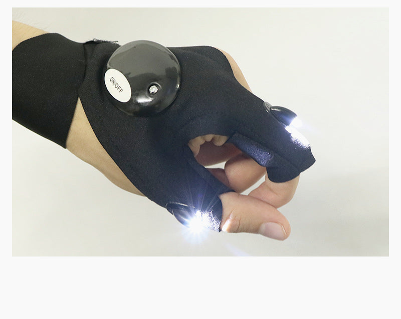 TDG LED Flashlight Fingerless Glove Tool