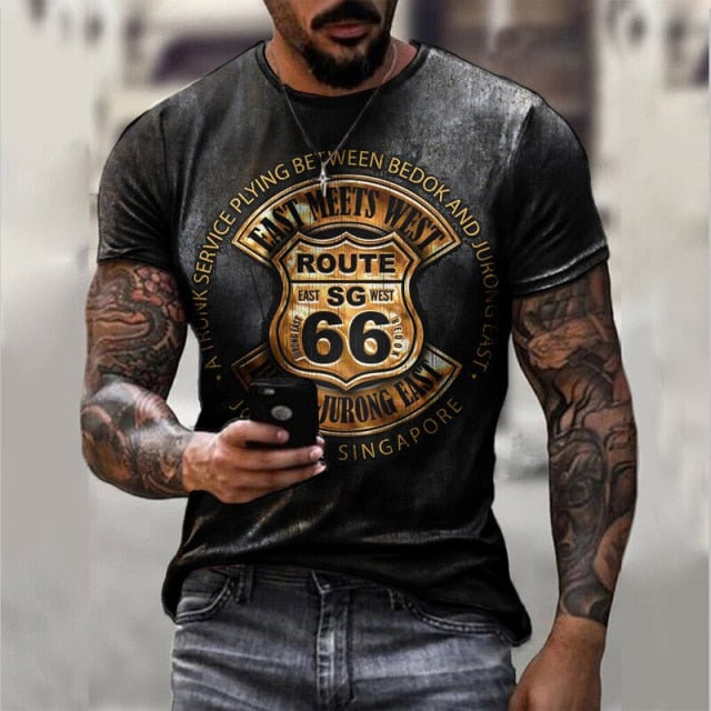 TDG America Route 66 Printed T-Shirt